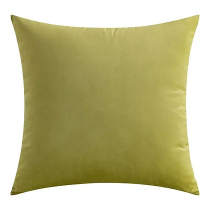 Coussin vert pâle VELVET  ( 12'' X 20'') ou ( 18'' X 18'') coussins  ,disponible chez Literie-Déco et moi 