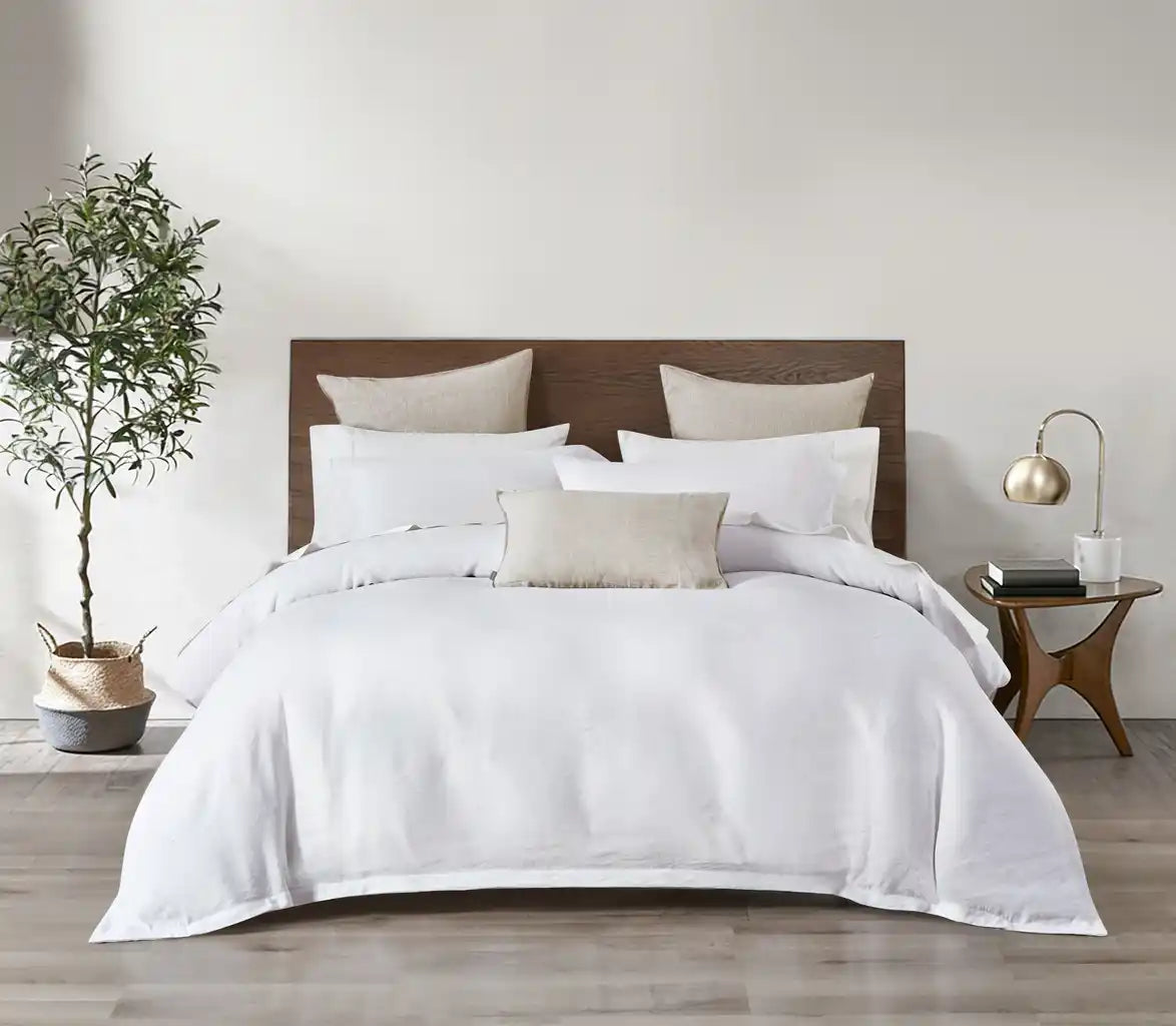Ensemble de housse de couette Vintage Touch ( Blanc) - Housse de couette Daniadown - Literie-Déco et moi 