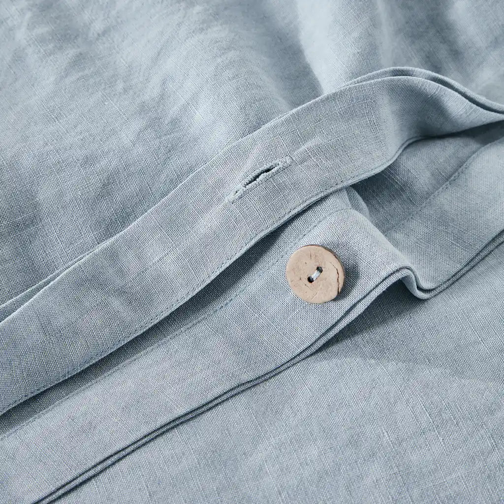 Ensemble de housse de couette Vintage Touch ( Bleu Égée ) - Housse de couette Daniadown - Literie-Déco et moi 