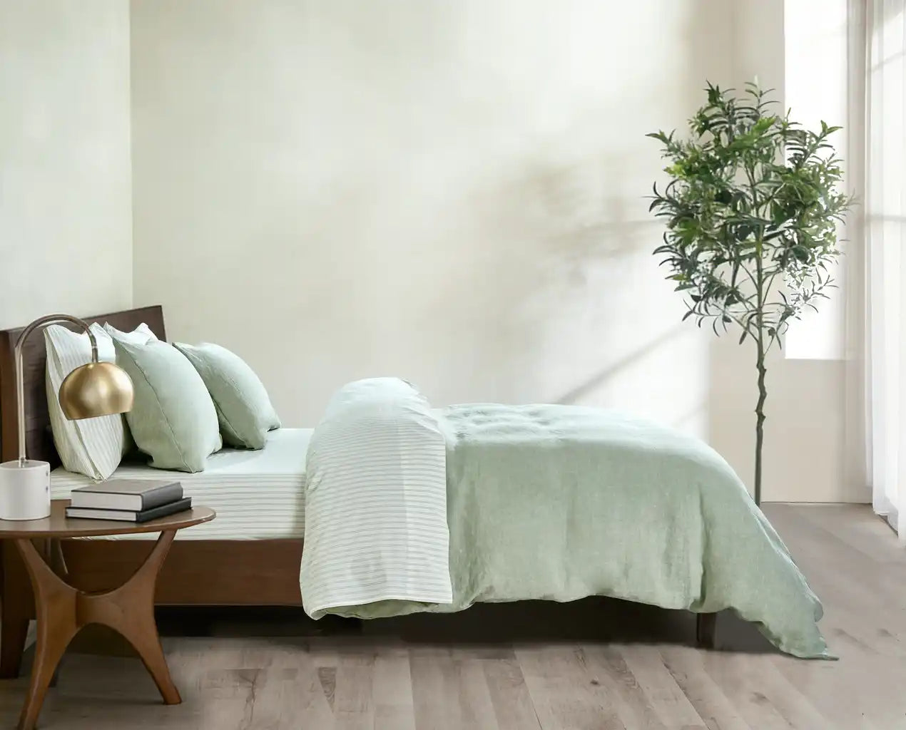 Ensemble de housse de couette Vintage Touch ( Lichen) - Housse de couette Daniadown - Literie-Déco et moi 