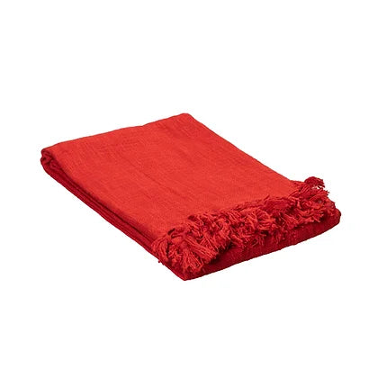 Jeté COZY- Rouge  ( 50''x60'') Jeté  ,disponible chez Literie-Déco et moi 