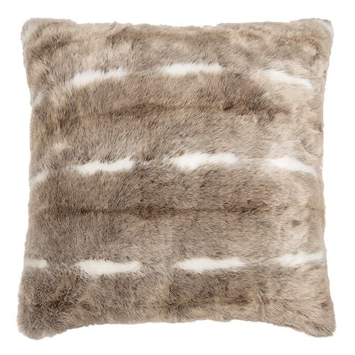 Coussin en fausse fourrure GRIZZLY ( 18''x 18'')- Par Brunelli coussins  ,disponible chez Literie-Déco et moi 