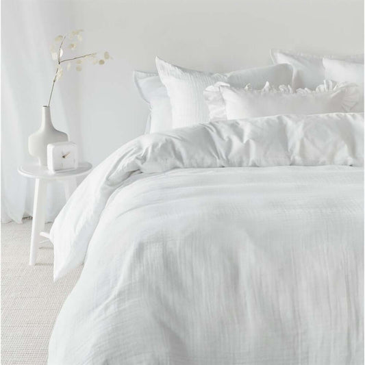 Housse de couette blanche MOUSSELINE- Par Brunelli Housse de couette  ,disponible chez Literie-Déco et moi 