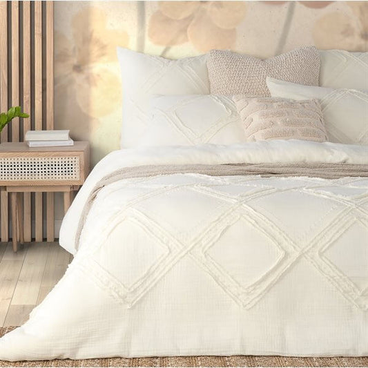 Housse de couette crème BUCKWHEAT- Par Brunelli Housse de couette  ,disponible chez Literie-Déco et moi 