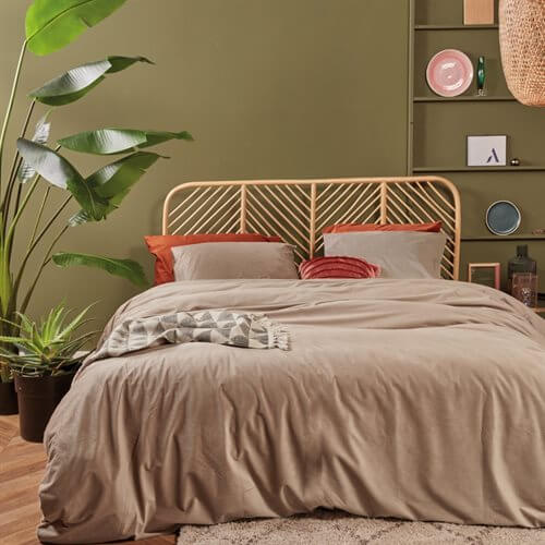 Housse de couette en velours cotelé COFFEE ( taupe )- Par Brunelli Housse de couette  ,disponible chez Literie-Déco et moi 