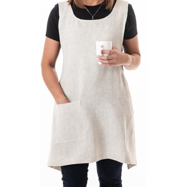 Tablier naturel en lin LINEN STONE WASH-  Par Brunelli tablier  ,disponible chez Literie-Déco et moi 