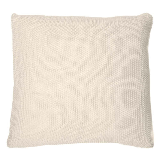 Oreiller européen en tricot crème CHARLY ( 25'' x 25'')- Par Brunelli coussins  ,disponible chez Literie-Déco et moi 