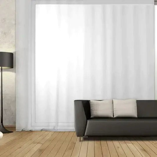 Rideau ZÉPHYR  (  LARGE RIDEAU)( blanc ) rideau  ,disponible chez Literie-Déco et moi 