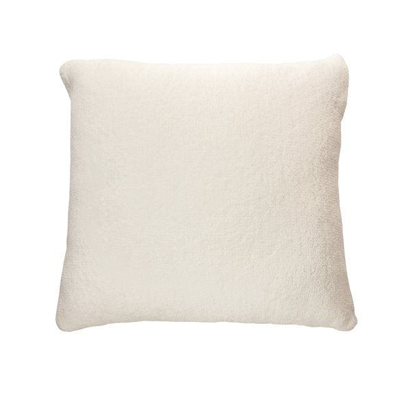 Cache oreiller européen en peluche blanc URBAN- Par Brunelli coussins  ,disponible chez Literie-Déco et moi 