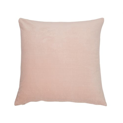 Oreiller européen en velours rose pâle VELVET ( 25'' x 25'')- Par Brunelli coussins  ,disponible chez Literie-Déco et moi 